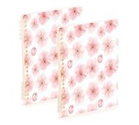 Waassud Cherry Blossoms Spiral Notebooks for Work College Detachable Ruled Notebooks Journal Note Book 60 Pages A5 Office Supplies 2 Pack