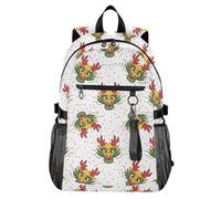 Waassud Chinese Dragon Head Laptop Backpack for Women Men, 20L Casual Travel Backpack with 14 Inch Notebook Compartment, Lightweight Daypack for College Work Business Outdoor
