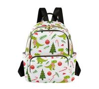 Waassud Christmas Dinosaurs Backpack for Women Quilted Lightweight Casual | Fashion Daypack Large Capacity, Travel Women Backpack Purse, Shoulder Bag for Work Gym College