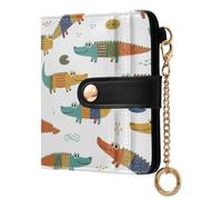 Waassud Colorful Crocodiles Wallet Women RFID Blocking PU Leather Holder