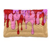 Waassud Colorful Dripping Candy Thick Dog Bed Mat Non-Slip Chew-Resistant Pet Bed for Dogs Cats Soft Washable Kennel Crate Pad for Floor Sofa Car 18" x 24"