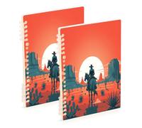 Waassud Cowboy Desert Spiral Notebooks Refillable A5 Ruled Notebook 1 Pack