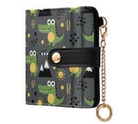 Waassud Crocodiles Mountains Wallet Women RFID Blocking PU Leather Holder