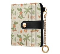 Waassud Crocodiles Skateboard Wallet Women RFID Blocking PU Leather Holder