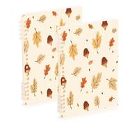 Waassud Cute Autumn Pattern Spiral Notebooks for Work College Detachable Ruled Notebooks Journal Note Book 60 Pages A5 Office Supplies 1 Pack