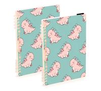 Waassud Cute Dinosaurs Spiral Notebooks Refillable A5 Ruled 1Pcs