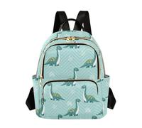 Waassud Cute Long?neck Dinosaurs Backpack for Women Lightweight Casual Quilted Daypack Fashion Travel Backpack Purse for Work Gym College M