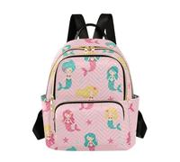 Waassud Cute Mermaids Backpack for Women Lightweight Casual Quilted Daypack Fashion Travel Backpack Purse for Work Gym College M