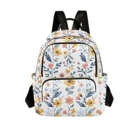 Waassud Cute Pastel Flowers Backpack for Women Quilted Lightweight Casual | Fashion Daypack Large Capacity, Travel Women Backpack Purse, Shoulder Bag for Work Gym College