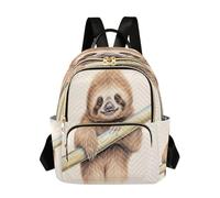 Waassud Cute Sloth on Branch Backpack for Women Lightweight Casual Quilted Daypack Fashion Travel Backpack Purse for Work Gym College S