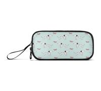Waassud Cute Spots Dogs Pencil Case Large Capacity Pen Holder 3 Compartment Stationery Pen Bag Nylon Zipper Pouch for Office Artist