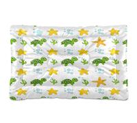 Waassud Cute Turtles and Star Thick Dog Bed Mat Non-Slip Chew-Resistant Pet Bed for Dogs Cats Soft Washable Kennel Crate Pad for Floor Sofa Car 36" x 24"
