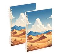 Waassud Desert Landscape Spiral Notebooks Refillable A5 Ruled 1 Pack