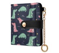 Waassud Doodle Crocodiles Wallet Women RFID Blocking PU Leather Card Holder