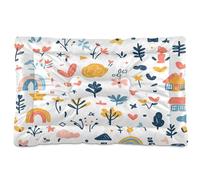 Waassud Doodle Drawings Thick Dog Bed Mat Non-Slip Chew-Resistant Pet Bed for Dogs Cats Soft Washable Kennel Crate Pad for Floor Sofa Car 18" x 24"
