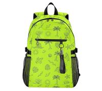 Waassud Doodle Line Art Palm Trees Laptop Backpack for Women Men, 20L Casual Travel Backpack with 14 Inch Notebook Compartment, Lightweight Daypack for College Work Business Outdoor