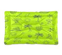 Waassud Doodle Line Art Palm Trees Thick Dog Bed Mat Non-Slip Chew-Resistant Pet Bed for Dogs Cats Soft Washable Kennel Crate Pad for Floor Sofa Car 36" x 24"