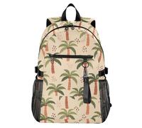 Waassud Doodle Palm Trees Laptop Backpack for Women Men, 20L Casual Travel Backpack with 14 Inch Notebook Compartment, Lightweight Daypack for College Work Business Outdoor