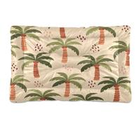 Waassud Doodle Palm Trees Thick Dog Bed Mat Non-Slip Chew-Resistant Pet Bed for Dogs Cats Soft Washable Kennel Crate Pad for Floor Sofa Car 36" x 24"