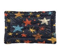 Waassud Doodle Sparkle Thick Dog Bed Mat Non-Slip Chew-Resistant Pet Bed for Dogs Cats Soft Washable Kennel Crate Pad for Floor Sofa Car 36" x 24"