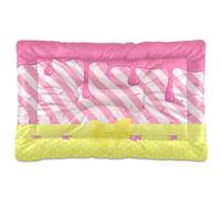 Waassud Dripping Candy with Bow Thick Dog Bed Mat Non-Slip Chew-Resistant Pet Bed for Dogs Cats Soft Washable Kennel Crate Pad for Floor Sofa Car 18" x 24"