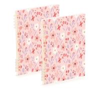Waassud Floral Daises Spiral Notebooks for Work College Detachable Ruled Notebooks Journal Note Book 60 Pages A5 Office Supplies 2 Pack