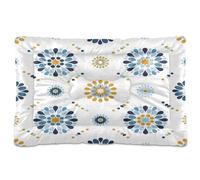 Waassud Floral Mandalas Thick Dog Bed Mat Non-Slip Chew-Resistant Pet Bed for Dogs Cats Soft Washable Kennel Crate Pad for Floor Sofa Car 18" x 24"