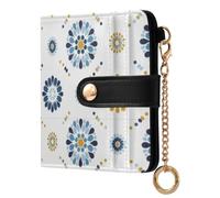 Waassud Floral Mandalas Wallet Women RFID Blocking PU Leather Card Holder