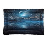 Waassud Full Moon (1) Thick Dog Bed Mat Non-Slip Chew-Resistant Pet Bed for Dogs Cats Soft Washable Kennel Crate Pad for Floor Sofa Car 18" x 24"