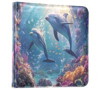 Waassud Funny Dolphin Photo Album 4x6 5x7 6x8 DIY Photo Book Self Adhesive 3 Ring Album Scrapbook for Wedding Anniversary
