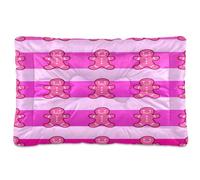 Waassud Gingerbread Man Thick Dog Bed Mat Non-Slip Chew-Resistant Pet Bed for Dogs Cats Soft Washable Kennel Crate Pad for Floor Sofa Car 36" x 24"