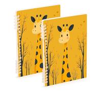 Waassud Giraffe Spiral Notebooks for Work College Detachable Ruled Notebooks Journal Note Book 60 Pages A5 Office Supplies 1 Pack