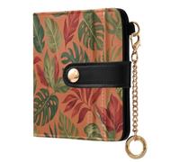 Waassud Green Monster Leaf Wallet Women RFID Blocking PU Leather Holder