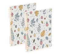 Waassud Hand-drawn Forest Elements Spiral Notebooks for Work College Detachable Ruled Notebooks Journal Note Book 60 Pages A5 Office Supplies 2 Pack