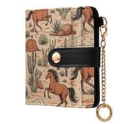 Waassud Horse Desert Wallet Women RFID Blocking PU Leather Card Holder