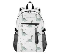Waassud Kawaii Dinosaurs Laptop Backpack for Women Men, 20L Casual Travel Backpack with 14 Inch Notebook Compartment, Lightweight Daypack for College Work Business Outdoor