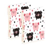 Waassud Kawaii Pigs Spiral Notebooks for Work College Detachable Ruled Notebooks Journal Note Book 60 Pages A5 Office Supplies 1 Pack
