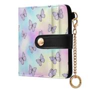 Waassud Lavender Butterflies Wallet Women RFID Blocking PU Leather Holder