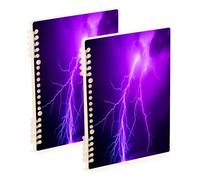 Waassud Lightning Spiral Notebooks for Work College Detachable Ruled Notebooks Journal Note Book 60 Pages A5 Office Supplies 1 Pack