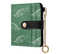 Waassud Line Art Crocodiles Wallet Women RFID Blocking PU Leather Holder