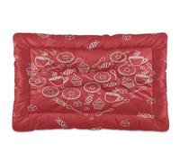 Waassud Line-art Doodle Hearts Thick Dog Bed Mat Non-Slip Chew-Resistant Pet Bed for Dogs Cats Soft Washable Kennel Crate Pad for Floor Sofa Car 36" x 24"