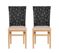 Waassud Line Art Witch Cats Chair Back Covers Stretch Dining Slipcovers