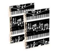 Waassud Musical Notes Spiral Notebooks for Work College Detachable Ruled Notebooks Journal Note Book 60 Pages A5 Office Supplies 2 Pack