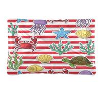 Waassud Ocean Doodles Thick Dog Bed Mat Non-Slip Chew-Resistant Pet Bed for Dogs Cats Soft Washable Kennel Crate Pad for Floor Sofa Car 36" x 24"