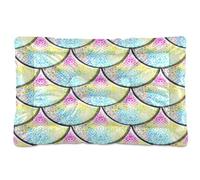 Waassud Overlapping Scales Thick Dog Bed Mat Non-Slip Chew-Resistant Pet Bed for Dogs Cats Soft Washable Kennel Crate Pad for Floor Sofa Car 18" x 24"