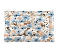 Waassud Pale Blue Blossom Thick Dog Bed Mat Non-Slip Chew-Resistant Pet Bed for Dogs Cats Soft Washable Kennel Crate Pad for Floor Sofa Car 36" x 24"