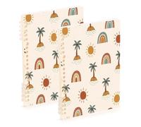 Waassud Palm Trees Island Spiral Notebooks Refillable A5 Ruled 1 Pack