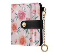 Waassud Pastel Florals Wallet Women RFID Blocking PU Leather Card Holder