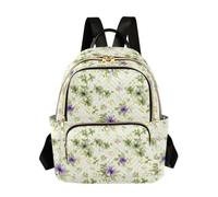 Waassud Pastel Flowers Backpack for Women Quilted Lightweight Casual | Fashion Daypack Large Capacity, Travel Women Backpack Purse, Shoulder Bag for Work Gym College