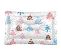 Waassud Pine Trees Doodle Thick Dog Bed Mat Non-Slip Chew-Resistant Pet Bed for Dogs Cats Soft Washable Kennel Crate Pad for Floor Sofa Car 18" x 24"